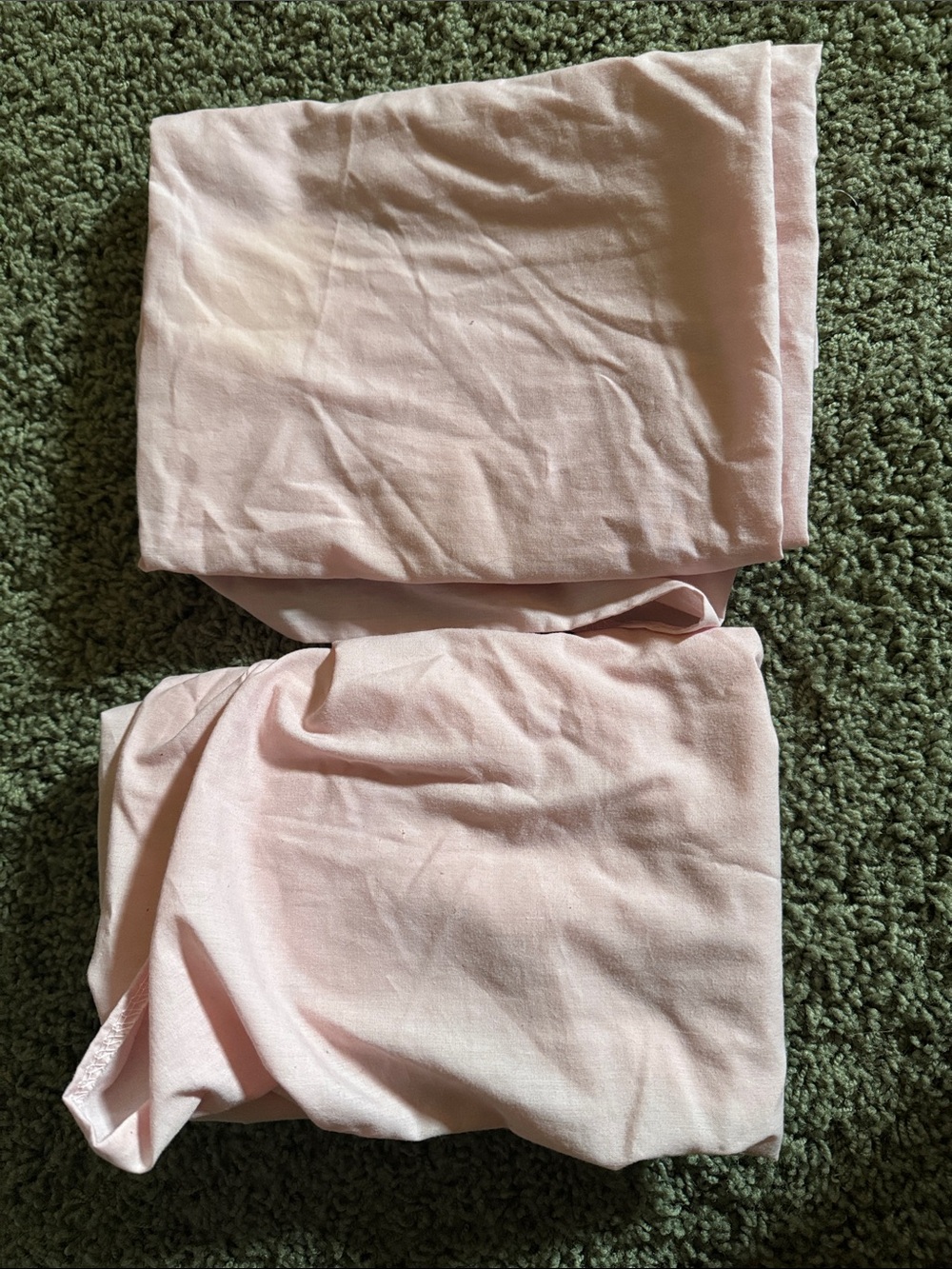 Set of 2 Light pink pack and play sheet